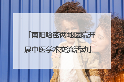 南阳哈密两地医院开展中医学术交流活动
