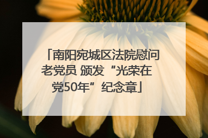 南阳宛城区法院慰问老党员 颁发“光荣在党50年”纪念章
