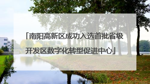 南阳高新区成功入选首批省级开发区数字化转型促进中心