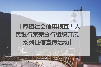 厚植社会信用根基！人民银行莱芜分行组织开展系列征信宣传活动
