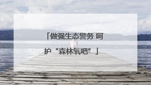 做强生态警务 呵护“森林氧吧”