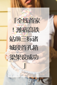 全线首家！潍宿高铁站前三标诸城段首孔箱梁架设成功