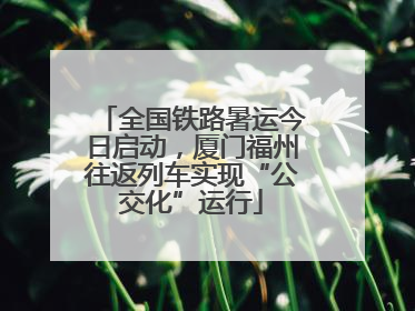 全国铁路暑运今日启动，厦门福州往返列车实现“公交化”运行
