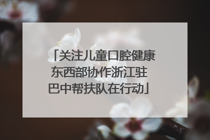 关注儿童口腔健康 东西部协作浙江驻巴中帮扶队在行动