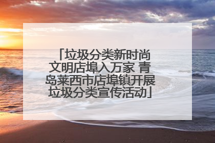 垃圾分类新时尚 文明店埠入万家 青岛莱西市店埠镇开展垃圾分类宣传活动