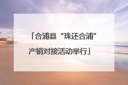合浦县“珠还合浦”产销对接活动举行