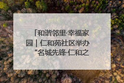和谐邻里·幸福家园｜仁和苑社区举办“名城先锋·仁和之家”文明实践活动