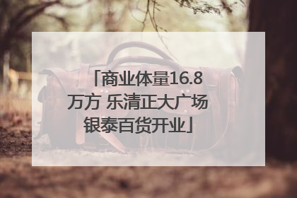 商业体量16.8万方 乐清正大广场银泰百货开业