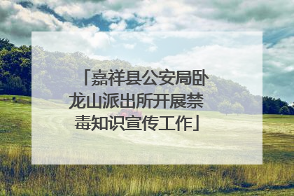 嘉祥县公安局卧龙山派出所开展禁毒知识宣传工作