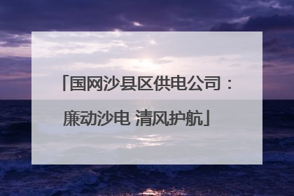 国网沙县区供电公司：廉动沙电 清风护航
