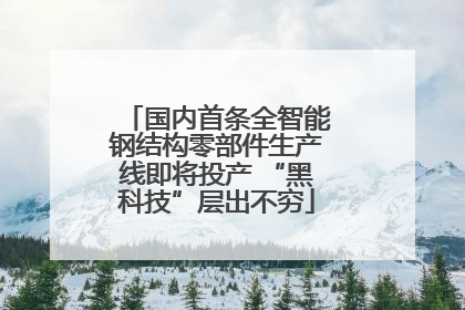 国内首条全智能钢结构零部件生产线即将投产 “黑科技”层出不穷