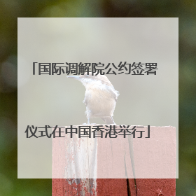 国际调解院公约签署仪式在中国香港举行