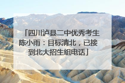 四川泸县二中优秀考生陈小雨：目标清北，已接到北大招生组电话