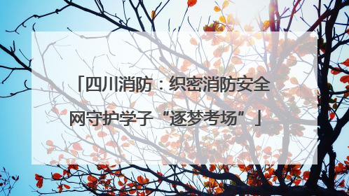 四川消防：织密消防安全网守护学子“逐梦考场”