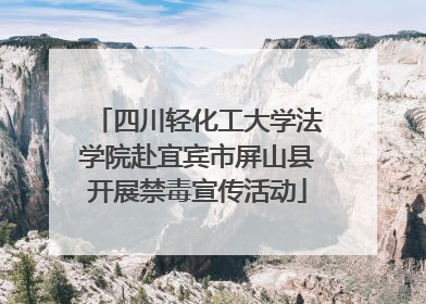 四川轻化工大学法学院赴宜宾市屏山县开展禁毒宣传活动