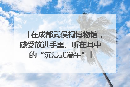 在成都武侯祠博物馆，感受放进手里、听在耳中的“沉浸式端午”