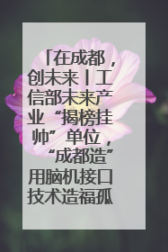 在成都，创未来丨工信部未来产业“揭榜挂帅”单位，“成都造”用脑机接口技术造福孤独症儿童