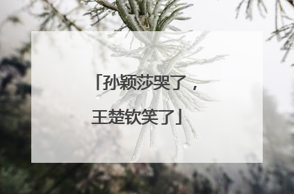 孙颖莎哭了，王楚钦笑了