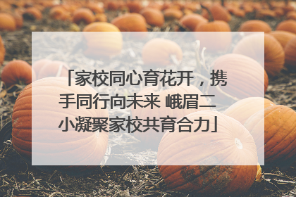 家校同心育花开，携手同行向未来 峨眉二小凝聚家校共育合力