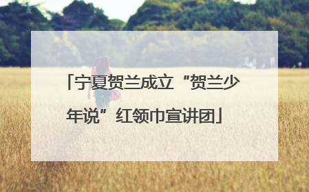宁夏贺兰成立“贺兰少年说”红领巾宣讲团