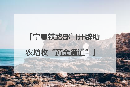 宁夏铁路部门开辟助农增收“黄金通道”