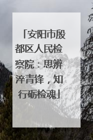 安阳市殷都区人民检察院：思辨淬青锋，知行砺检魂