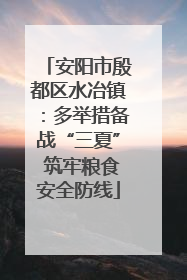 安阳市殷都区水冶镇：多举措备战“三夏” 筑牢粮食安全防线