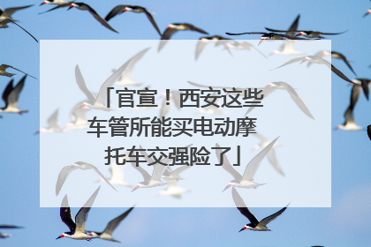 官宣！西安这些车管所能买电动摩托车交强险了