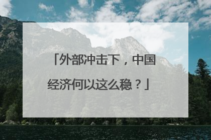 外部冲击下，中国经济何以这么稳？