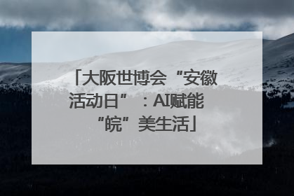 大阪世博会“安徽活动日”：AI赋能“皖”美生活