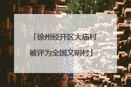 徐州经开区大庙村被评为全国文明村