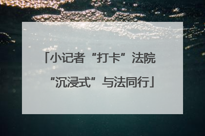 小记者“打卡”法院 “沉浸式”与法同行