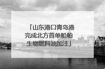 山东港口青岛港完成北方首单船舶生物燃料油加注