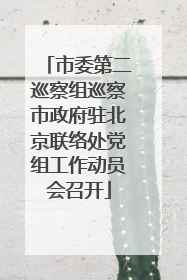 市委第二巡察组巡察市政府驻北京联络处党组工作动员会召开