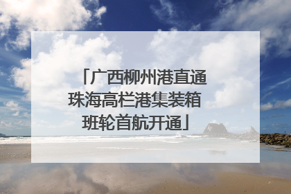 广西柳州港直通珠海高栏港集装箱班轮首航开通