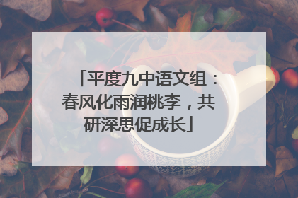 平度九中语文组：春风化雨润桃李，共研深思促成长
