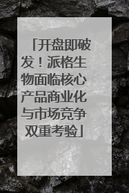 开盘即破发！派格生物面临核心产品商业化与市场竞争双重考验
