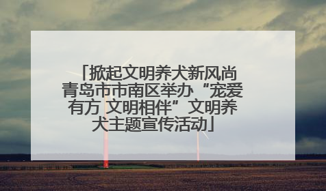 掀起文明养犬新风尚 青岛市市南区举办“宠爱有方 文明相伴”文明养犬主题宣传活动