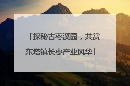 探秘古枣溪园，共赏东塔镇长枣产业风华