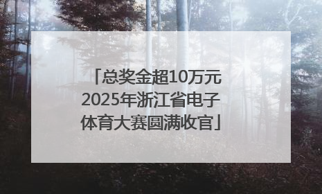总奖金超10万元 2025年浙江省电子体育大赛圆满收官