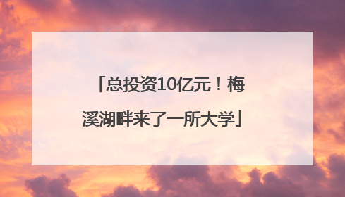 总投资10亿元！梅溪湖畔来了一所大学