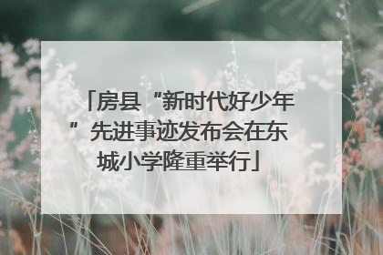 房县“新时代好少年”先进事迹发布会在东城小学隆重举行