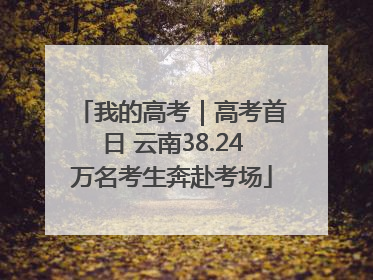 我的高考｜高考首日 云南38.24万名考生奔赴考场