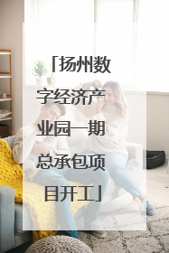 扬州数字经济产业园一期总承包项目开工