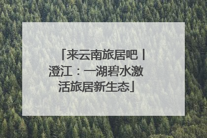 来云南旅居吧丨澄江：一湖碧水激活旅居新生态