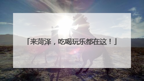 来菏泽，吃喝玩乐都在这！