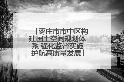 枣庄市市中区构建国土空间规划体系 强化监督实施护航高质量发展