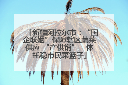 新疆阿拉尔市：“国企联姻”保障辖区蔬菜供应 “产供销”一体托稳市民菜篮子