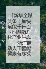 新华全媒头条｜加快赋能千行百业 持续优化产业生态——浙江推动人工智能健康有序发展观察