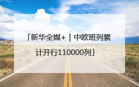 新华全媒+｜中欧班列累计开行110000列